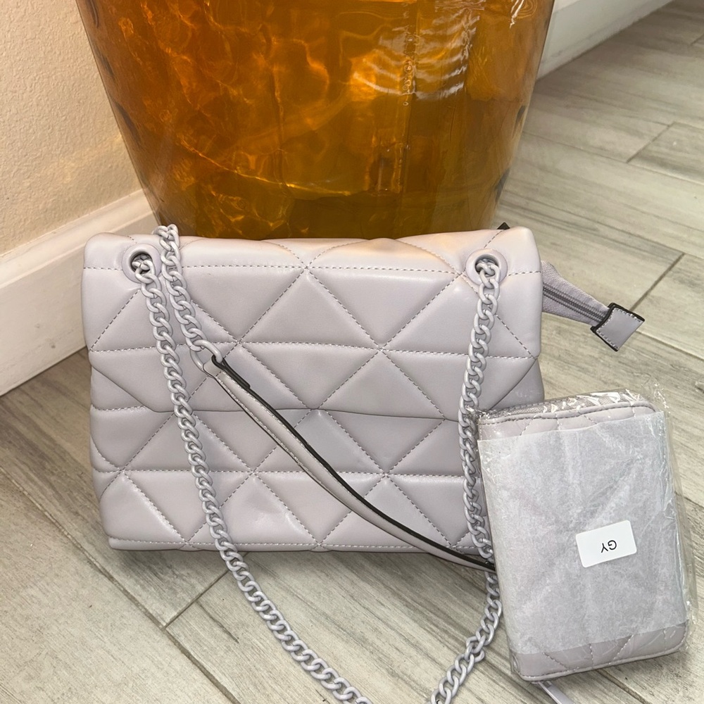 Quilted 2 in 1 with matching wallet
